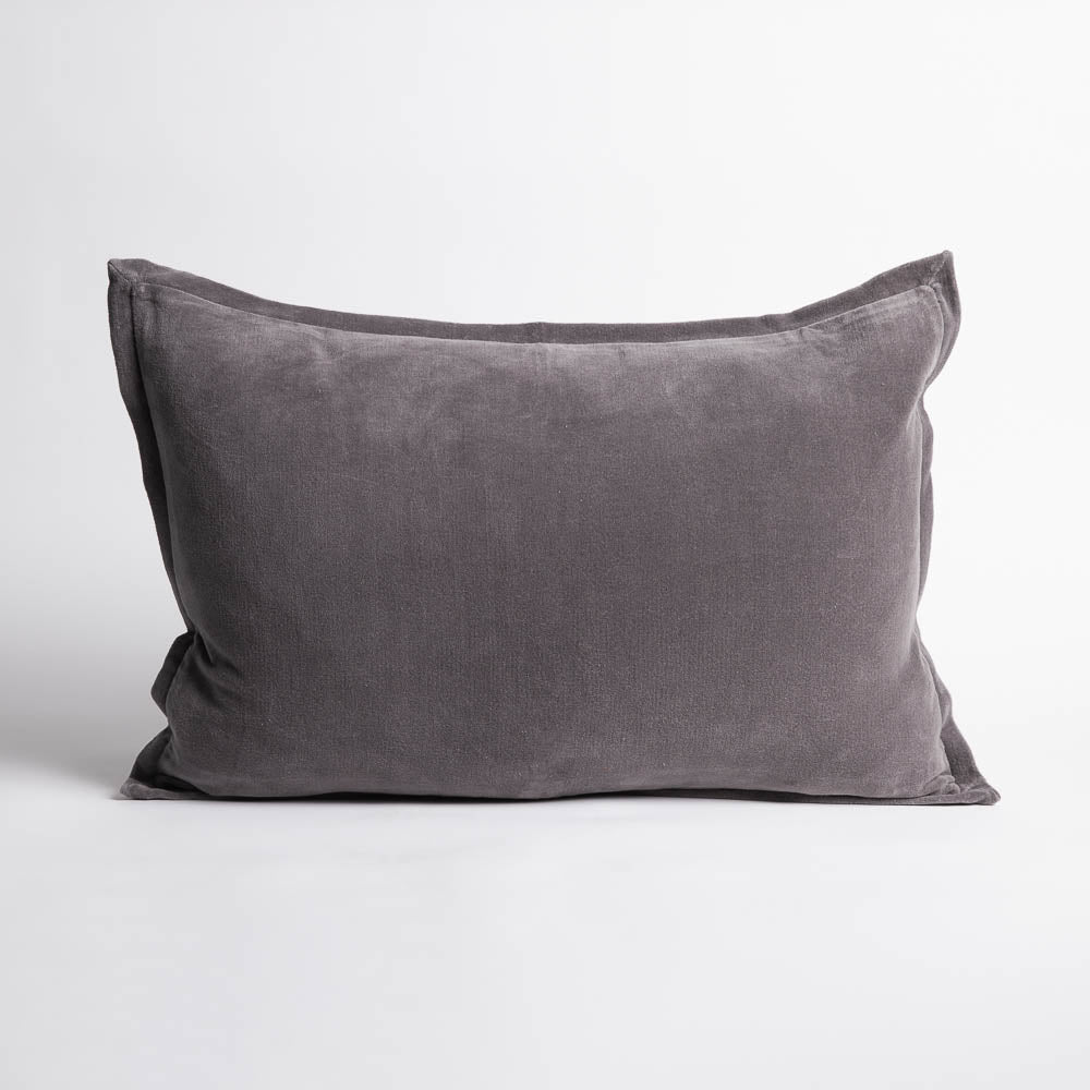 Evelyn Velvet Cushion - Slate | Luxury home decor and furniture by Home Decor & Co