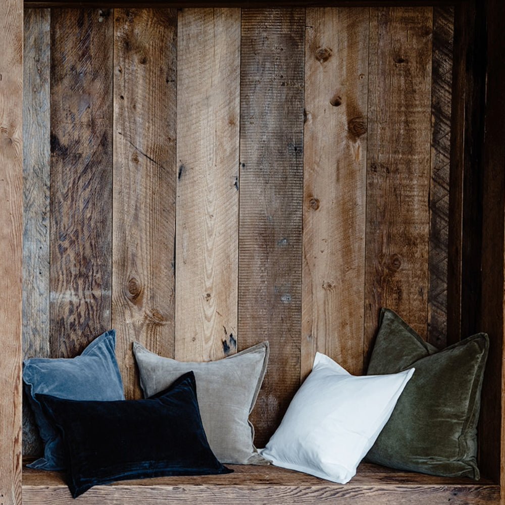 Evelyn Velvet Cushion - Slate | Luxury home decor and furniture by Home Decor & Co