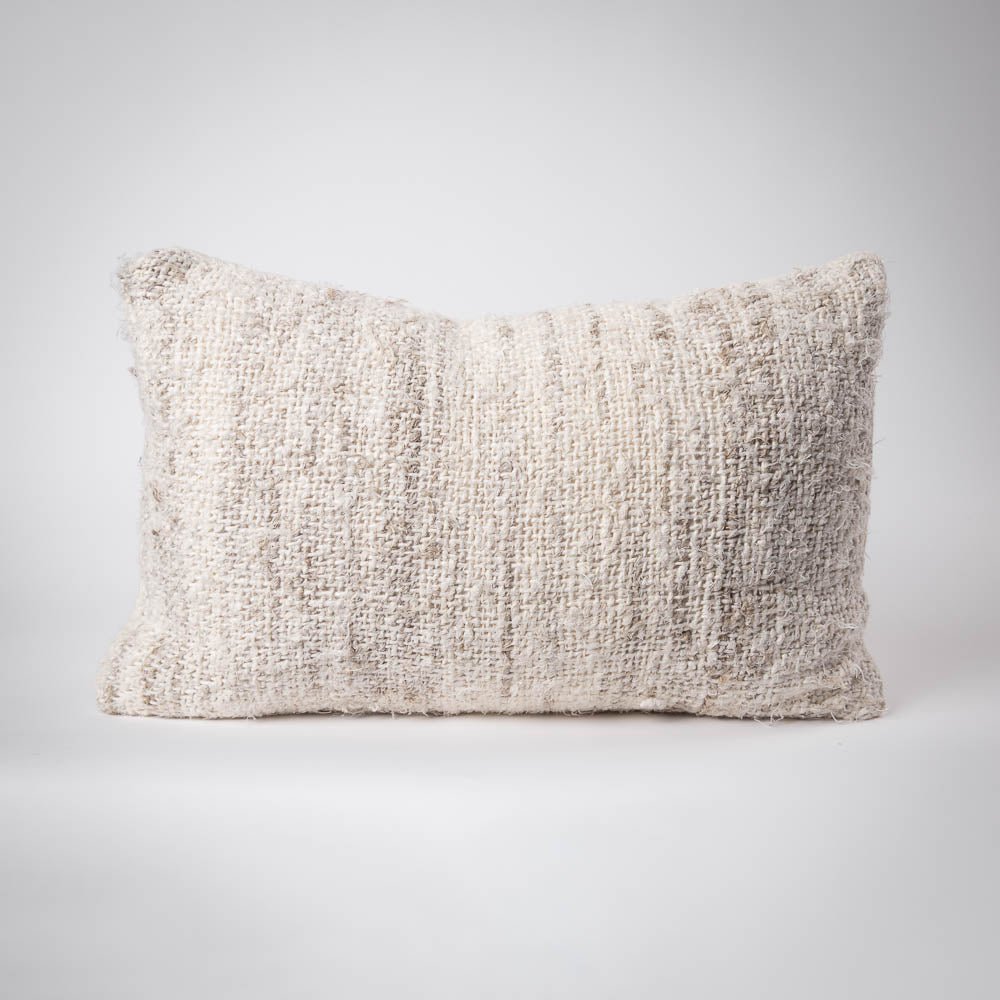 Wabi Cushion - 100% Recycled Linen, Ivory | Luxury home decor and furniture by Home Decor & Co