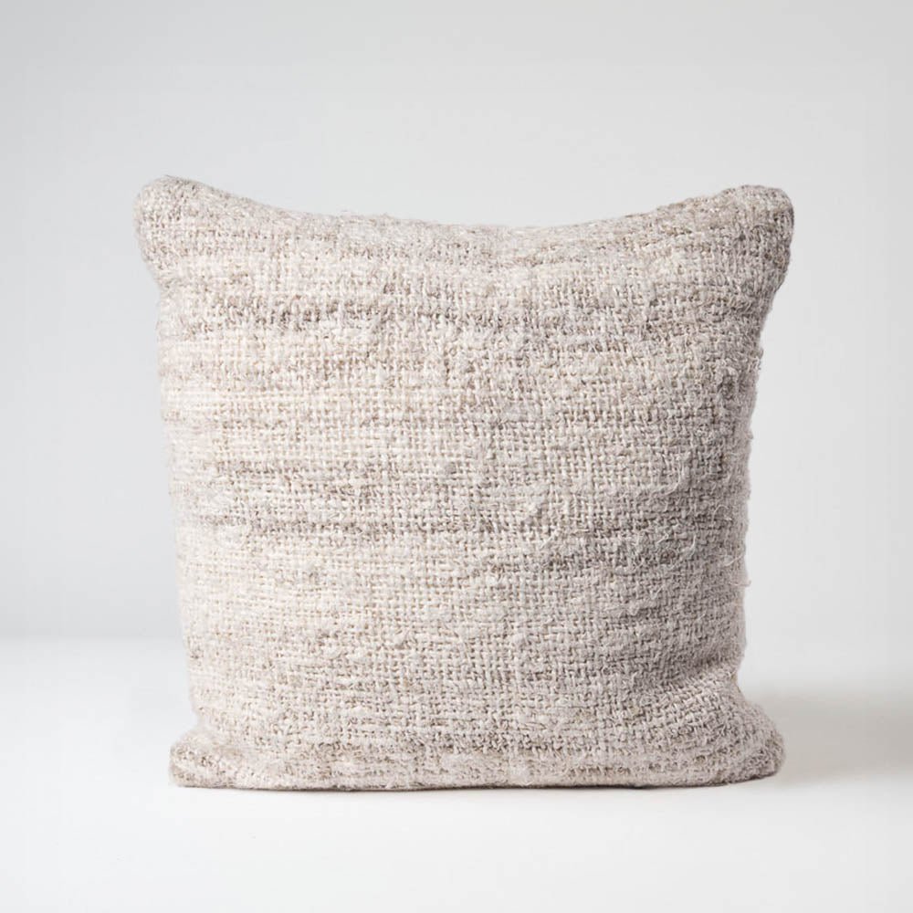 Wabi Cushion - 100% Recycled Linen, Ivory | Luxury home decor and furniture by Home Decor & Co