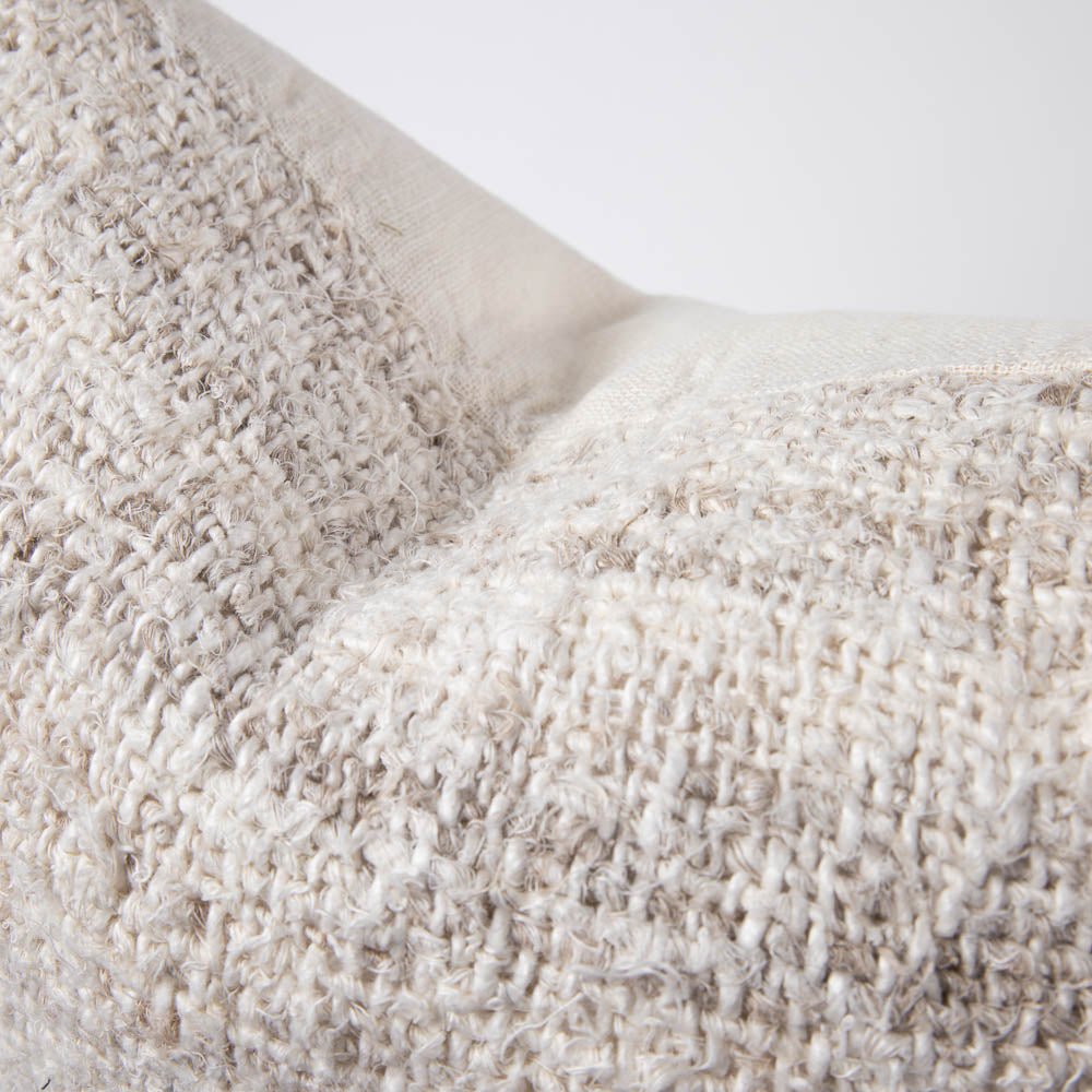 Wabi Cushion - 100% Recycled Linen, Ivory | Luxury home decor and furniture by Home Decor & Co