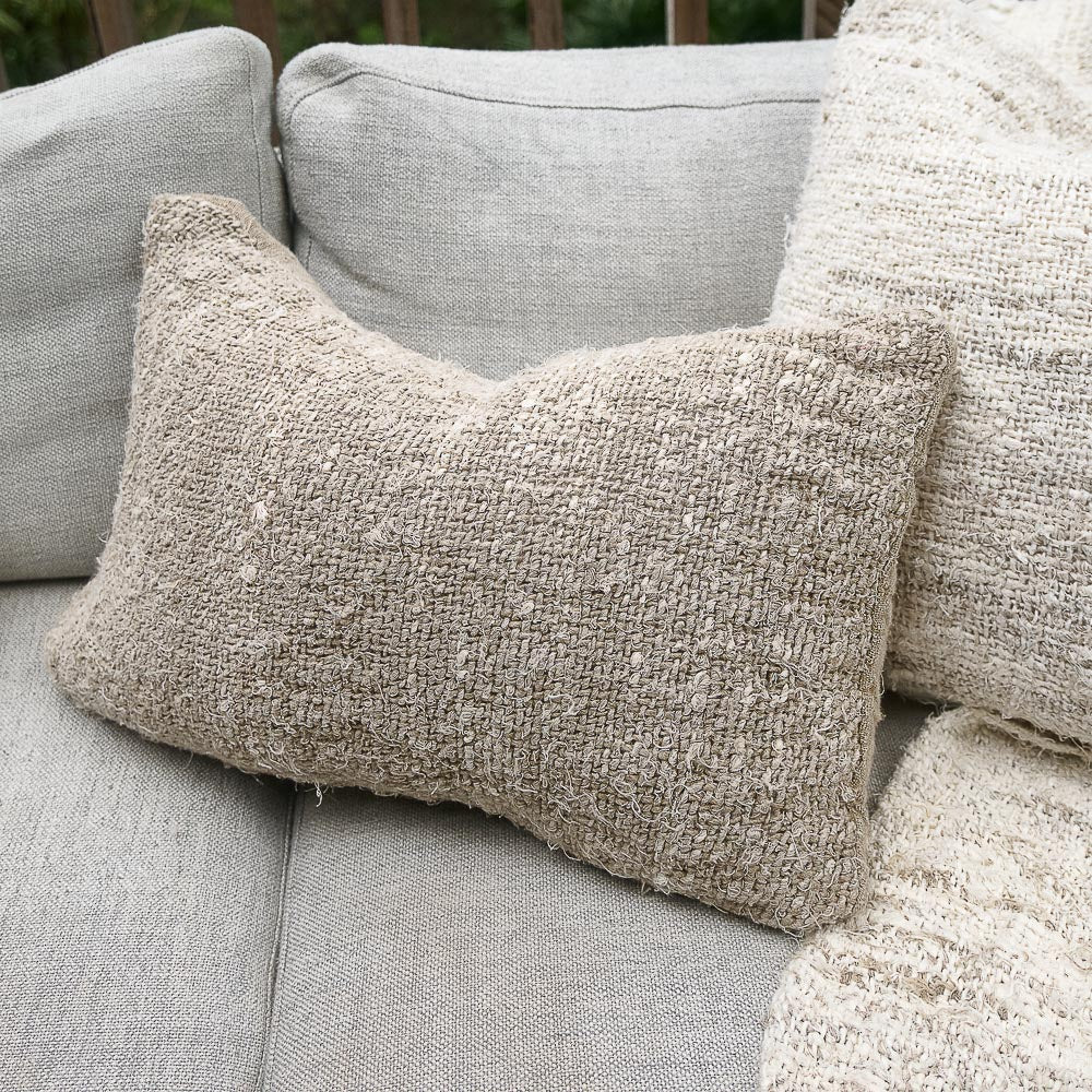 Wabi Cushion - 100% Recycled Linen, Natural | Luxury home decor and furniture by Home Decor & Co