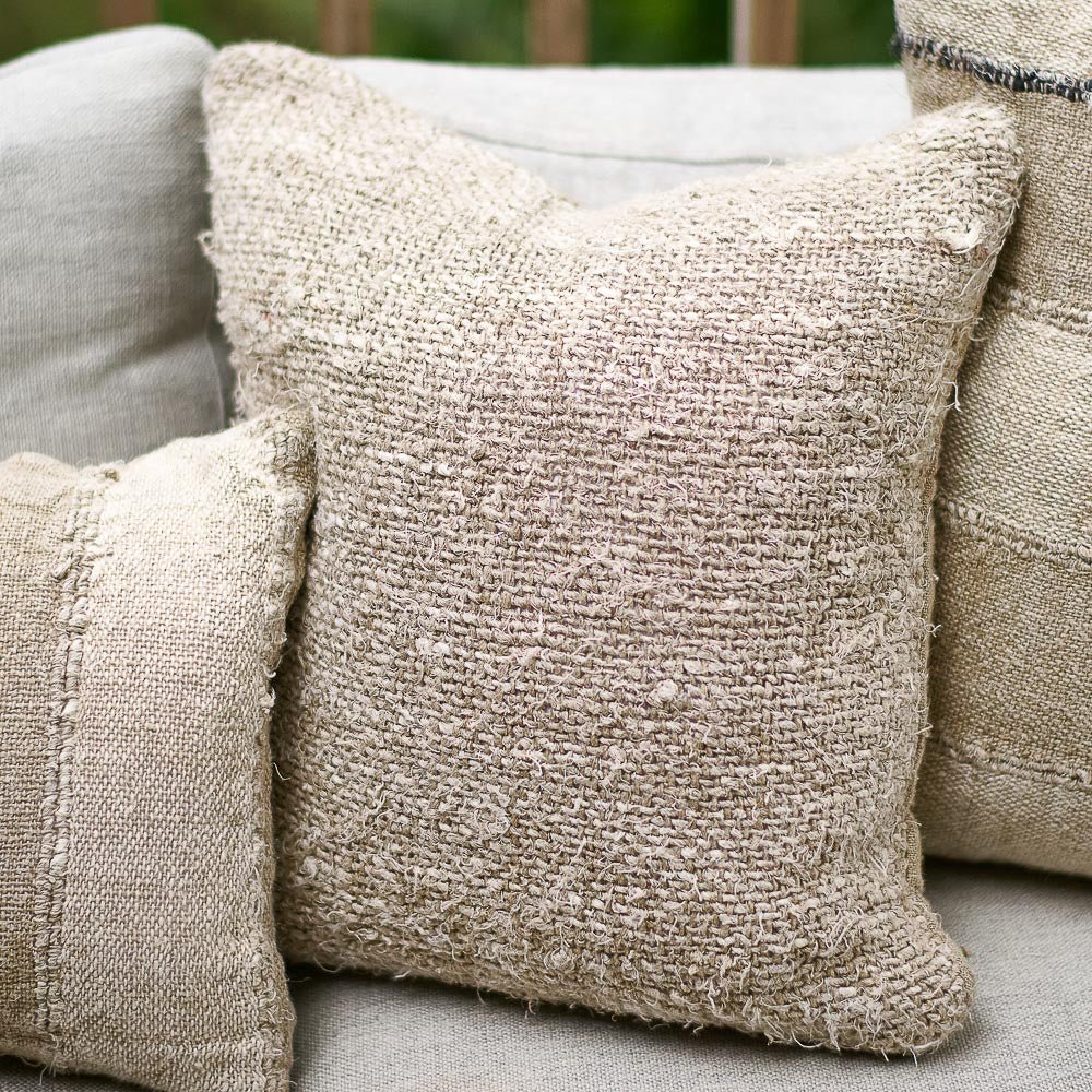 Wabi Cushion - 100% Recycled Linen, Natural | Luxury home decor and furniture by Home Decor & Co