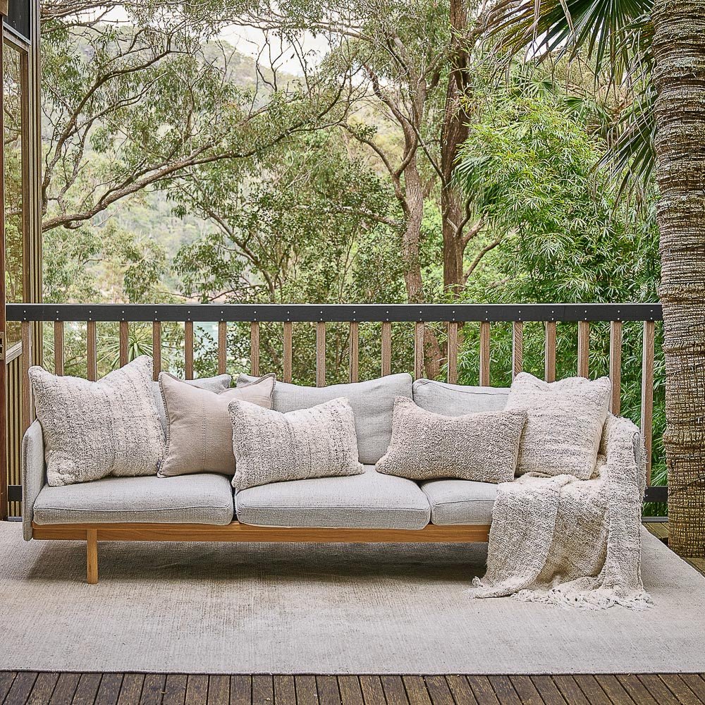 Wabi Cushion - 100% Recycled Linen, Natural | Luxury home decor and furniture by Home Decor & Co