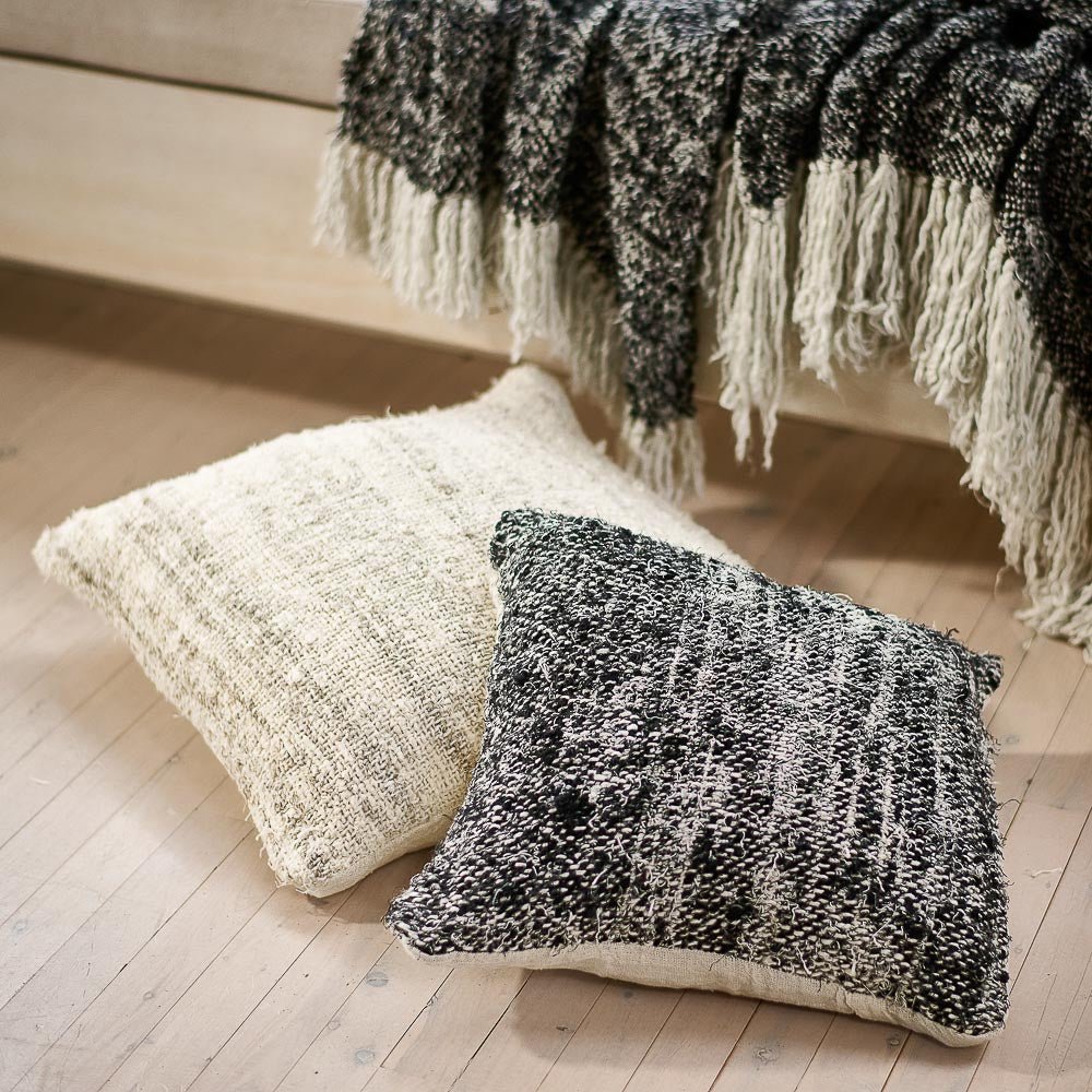 Wabi Cushion - 100% Recycled Linen, Ivory | Luxury home decor and furniture by Home Decor & Co