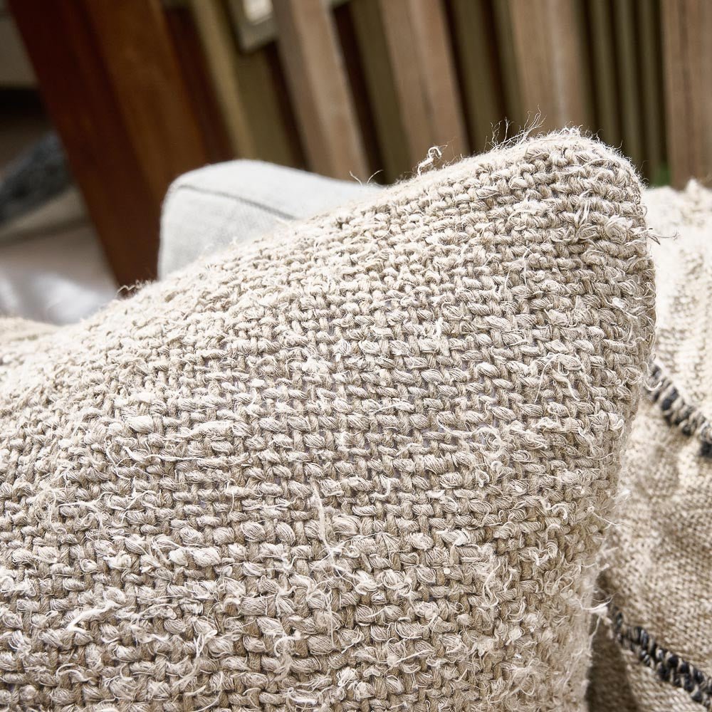 Wabi Cushion - 100% Recycled Linen, Natural | Luxury home decor and furniture by Home Decor & Co