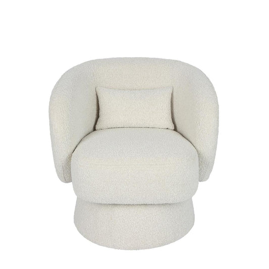 Selena Swivel Chair Vanilla Boucle | Luxury home decor and furniture by Home Decor & Co
