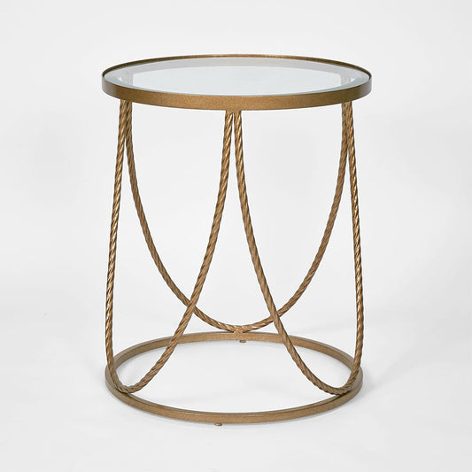 Palais Round Side Table Gold | Luxury home decor and furniture by Home Decor & Co