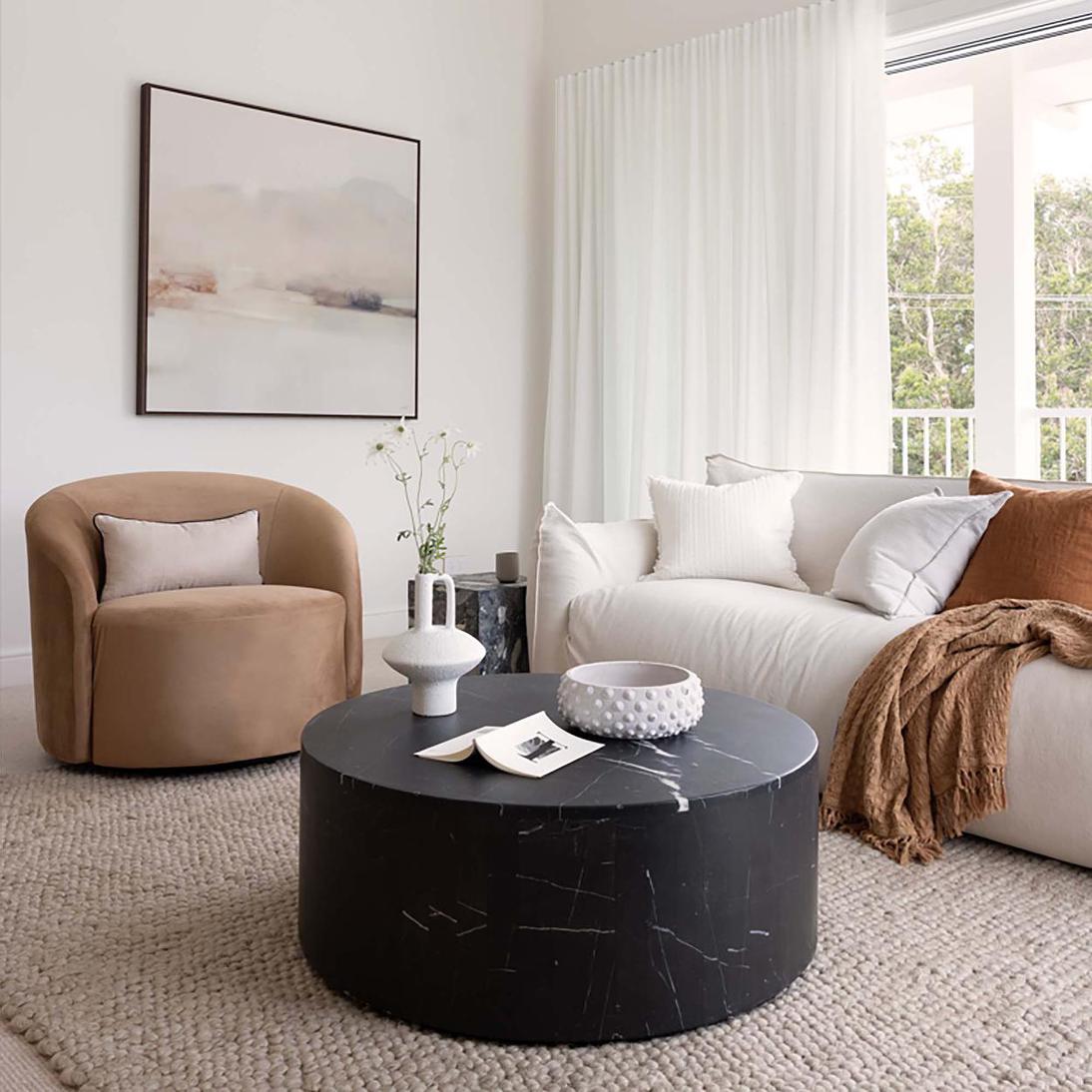 Sierra Swivel Armchair Toffee | Luxury home decor and furniture by Home Decor & Co