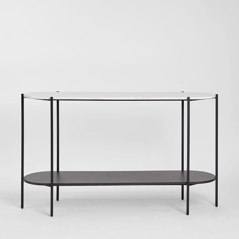 The James Marble Console Large Black/White | Luxury home decor and furniture by Home Decor & Co