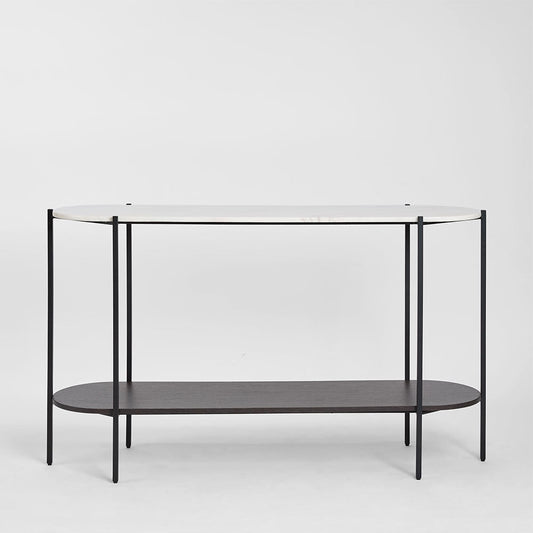 The James Marble Console Large Black/White | Luxury home decor and furniture by Home Decor & Co