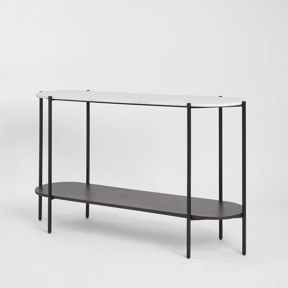 The James Marble Console Large Black/White | Luxury home decor and furniture by Home Decor & Co