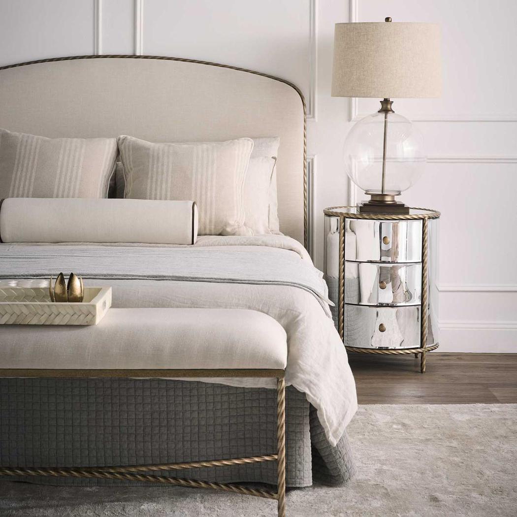 Palais Bedside 3 Drawer Mirror & Gold | Luxury home decor and furniture by Home Decor & Co
