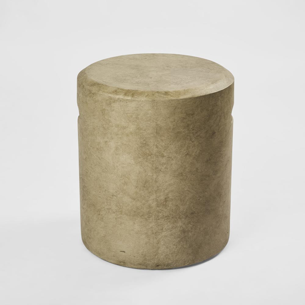 Vargo Drum Stool Grey | Luxury home decor and furniture by Home Decor & Co