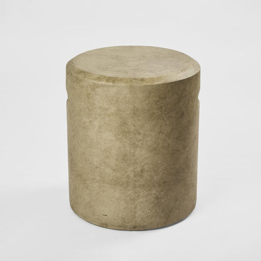 Vargo Drum Stool Grey | Luxury home decor and furniture by Home Decor & Co