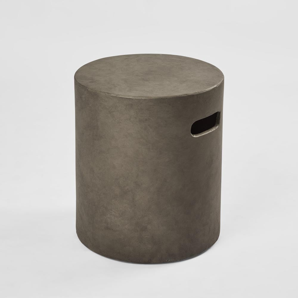 Leno Drum Stool Grey | Luxury home decor and furniture by Home Decor & Co