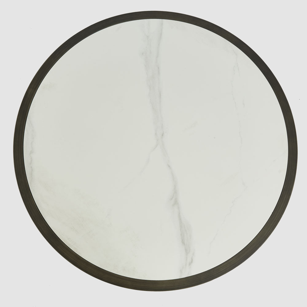 Gordon Drum Coffee Table Black/White Stone