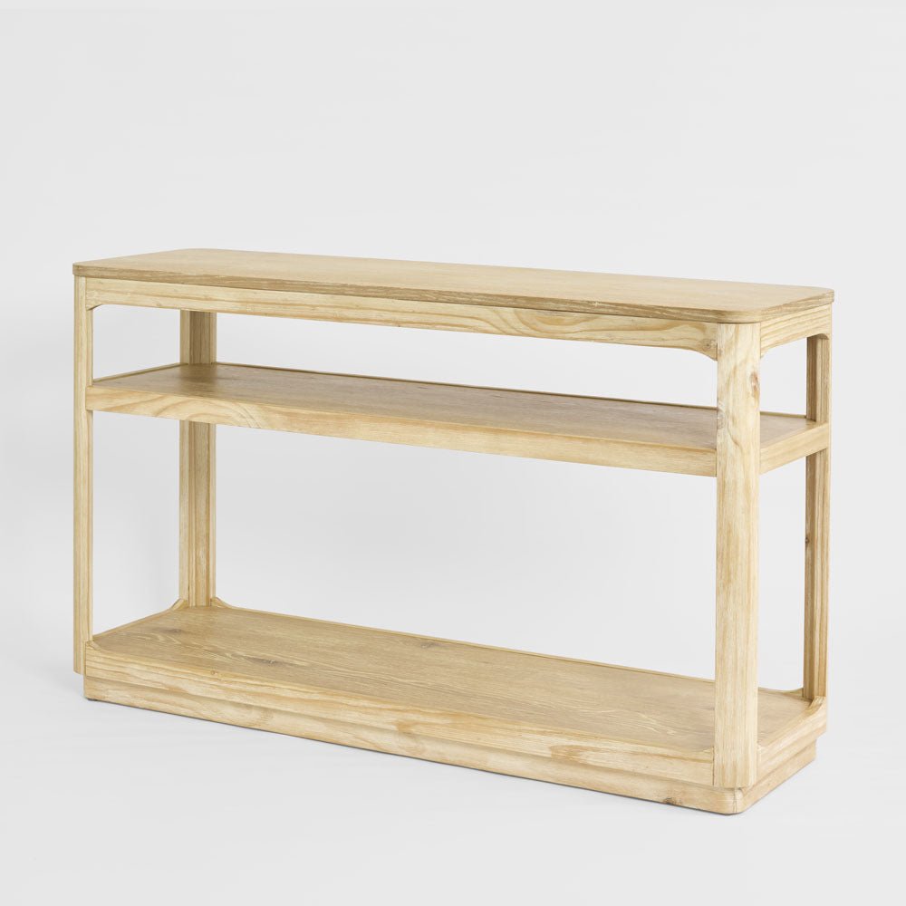 Fairfax Console Table 1 Shelf Natural Whitewash | Luxury home decor and furniture by Home Decor & Co