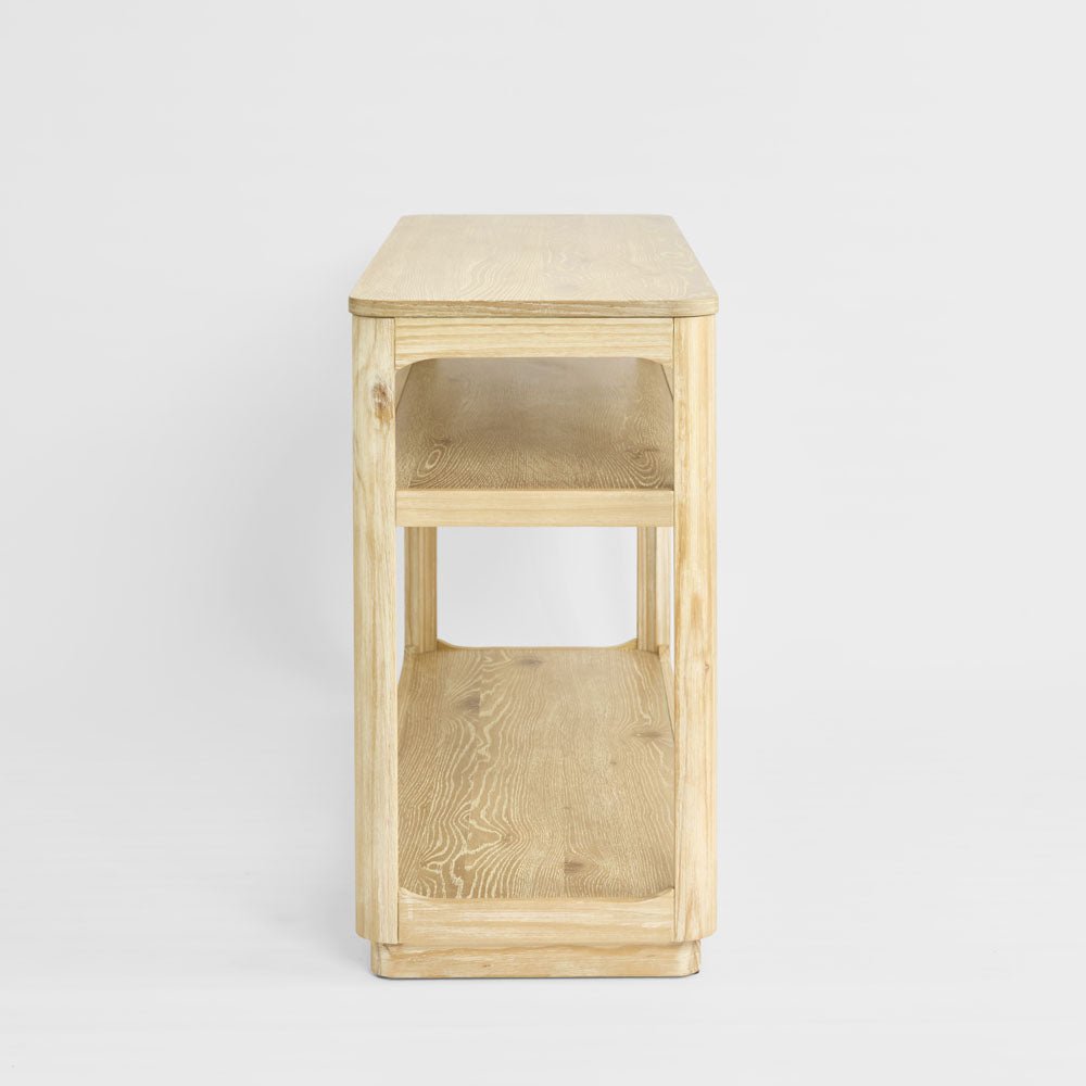 Fairfax Console Table 1 Shelf Natural Whitewash | Luxury home decor and furniture by Home Decor & Co