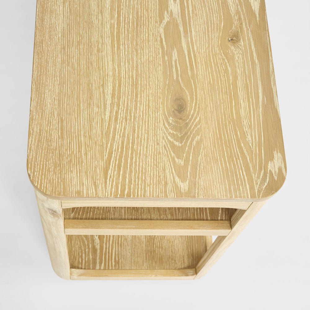 Fairfax Console Table 1 Shelf Natural Whitewash | Luxury home decor and furniture by Home Decor & Co