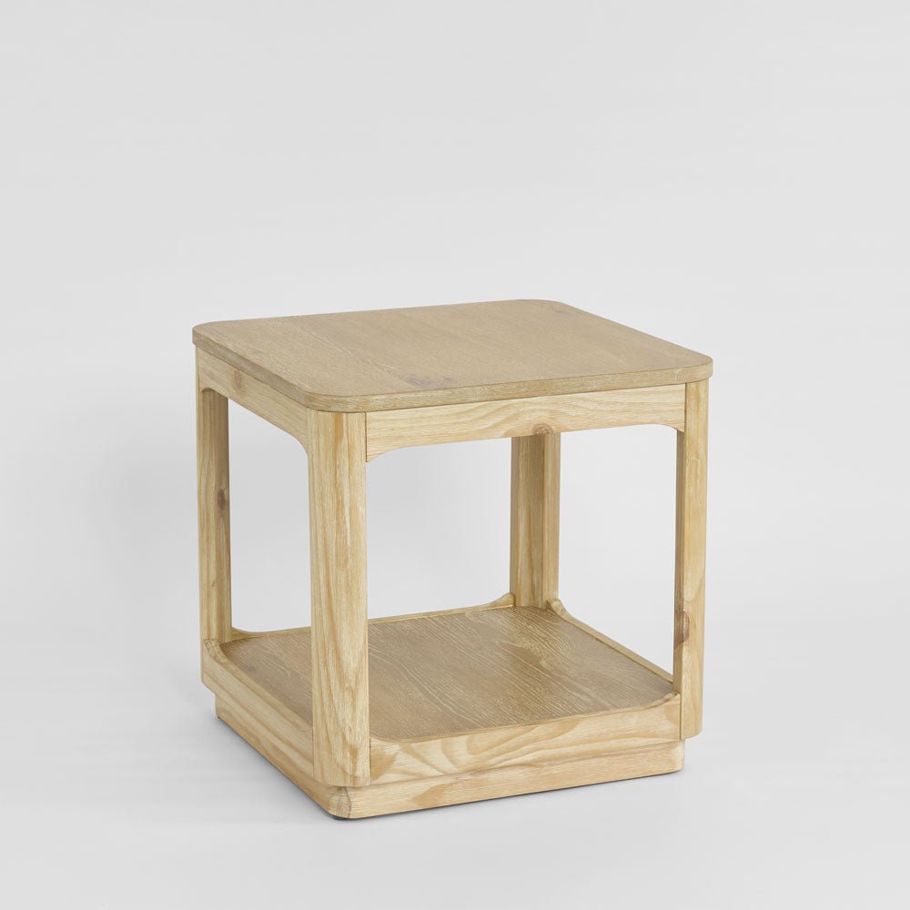 Fairfax Side Table Natural Whitewash | Luxury home decor and furniture by Home Decor & Co