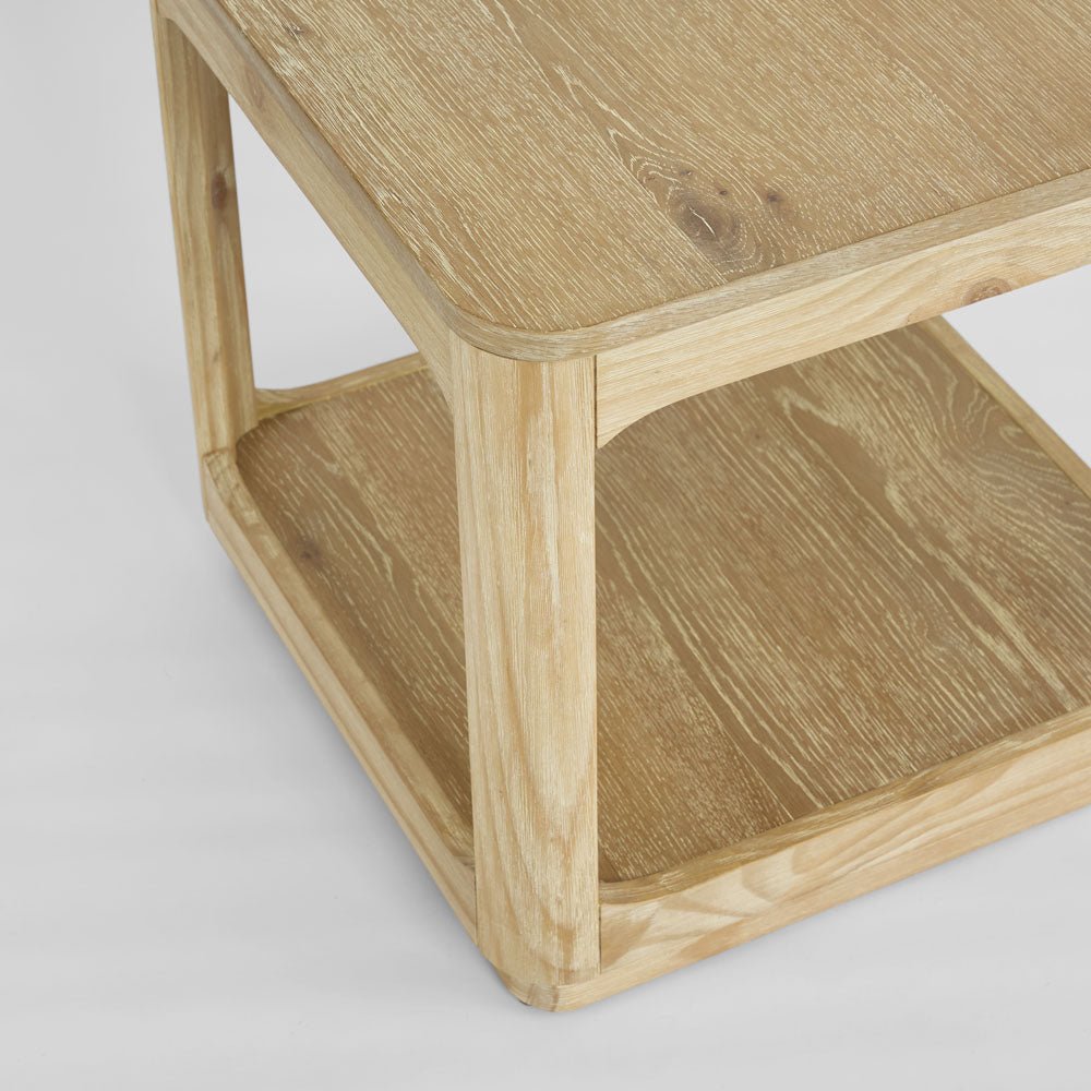 Fairfax Side Table Natural Whitewash | Luxury home decor and furniture by Home Decor & Co