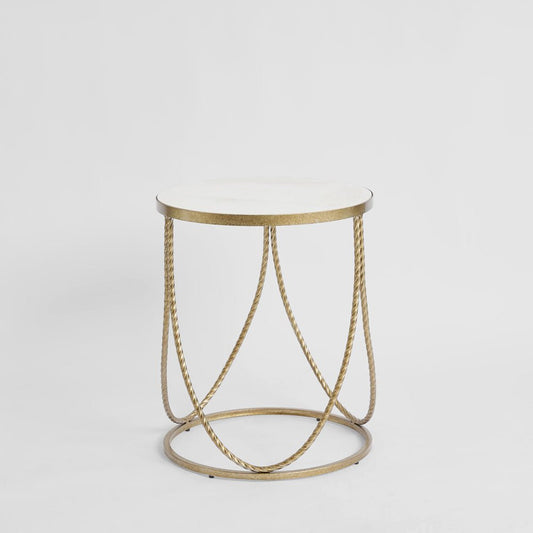 Palais Round Side Table Gold & Ceramic | Luxury home decor and furniture by Home Decor & Co
