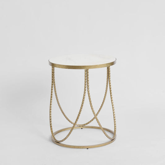 Palais Round Side Table Gold & Ceramic | Luxury home decor and furniture by Home Decor & Co