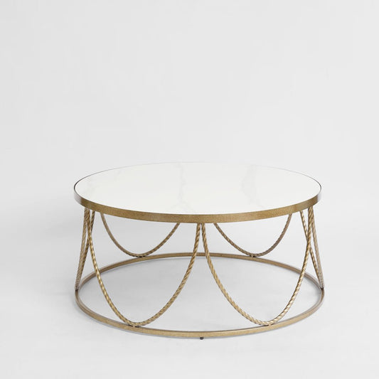 Palais Round Coffee Table Gold & Ceramic | Luxury home decor and furniture by Home Decor & Co