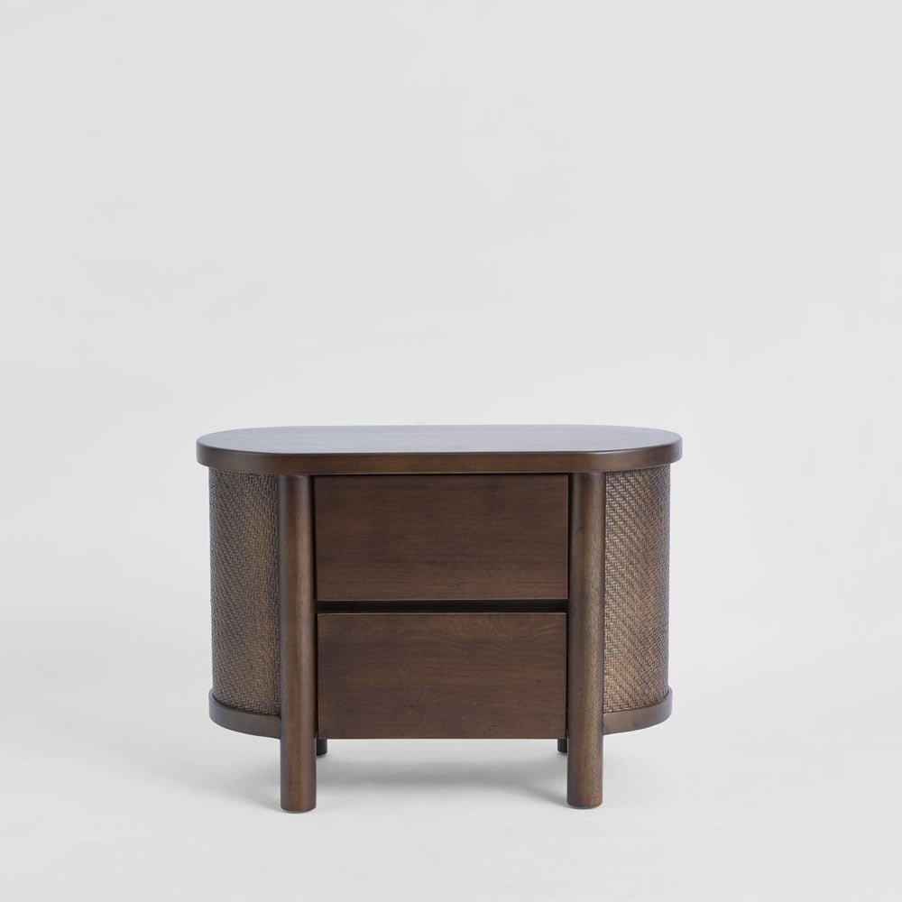 Coolum Bedside Table Dark Walnut | Luxury home decor and furniture by Home Decor & Co