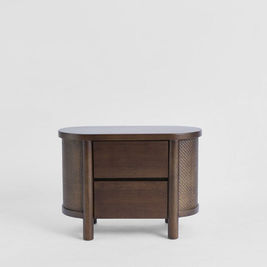 Coolum Bedside Table Dark Walnut | Luxury home decor and furniture by Home Decor & Co