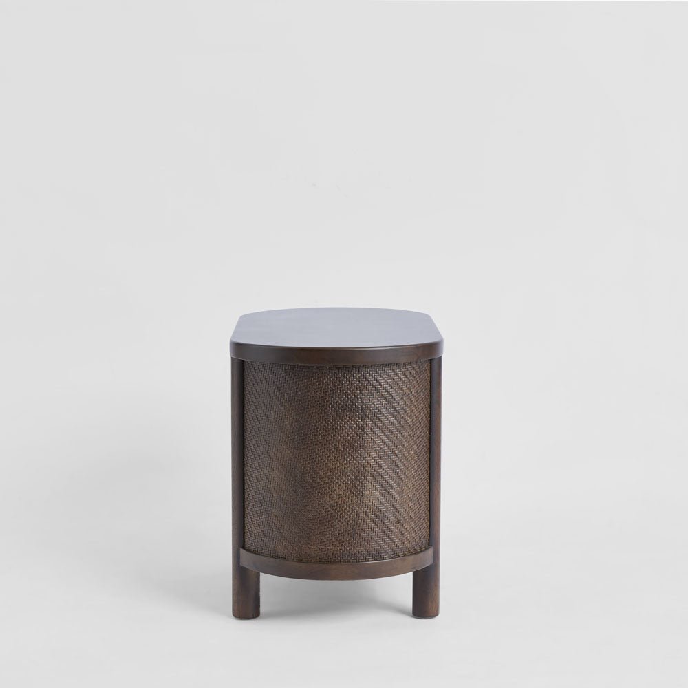 Coolum Bedside Table Dark Walnut | Luxury home decor and furniture by Home Decor & Co