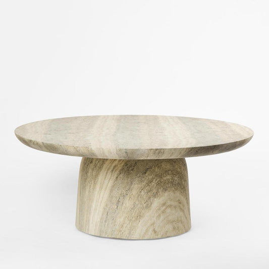 Parisi Round Coffee Table Grey Travertine Look - Outdoor | Luxury home decor and furniture by Home Decor & Co
