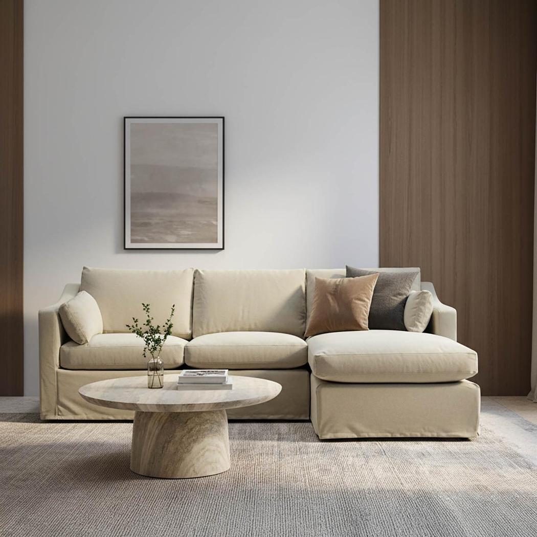 Parisi Round Coffee Table Grey Travertine Look - Outdoor | Luxury home decor and furniture by Home Decor & Co