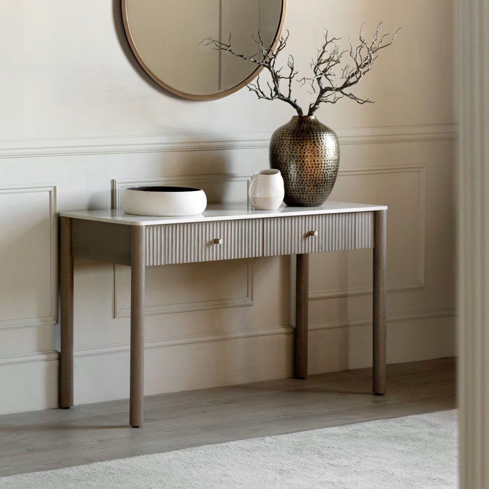 Marmo 2 Drawer Console 1300x450x750mm | Luxury home decor and furniture by Home Decor & Co