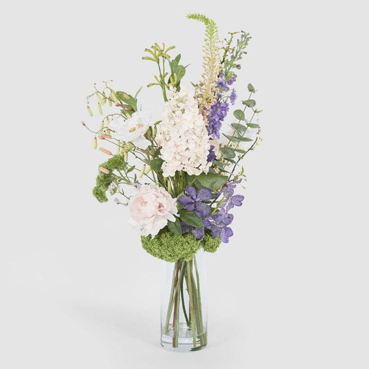 Hydrangea Delphinium Mixed Arrangement in Vase 110cm | Luxury home decor and furniture by Home Decor & Co
