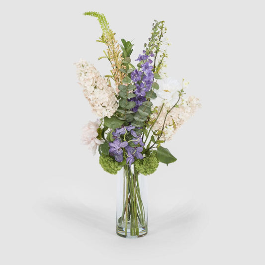 Hydrangea Delphinium Mixed Arrangement in Vase 110cm, view 2