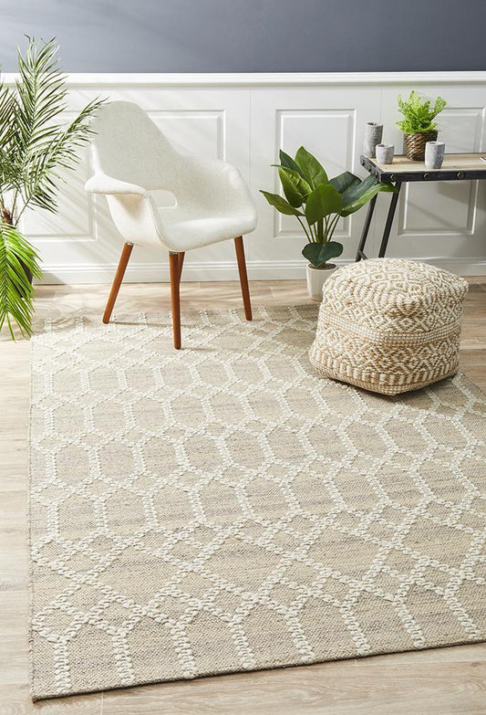 Krisha Tribal Trellis Rug Natural Beige | Luxury home decor and furniture by Home Decor & Co
