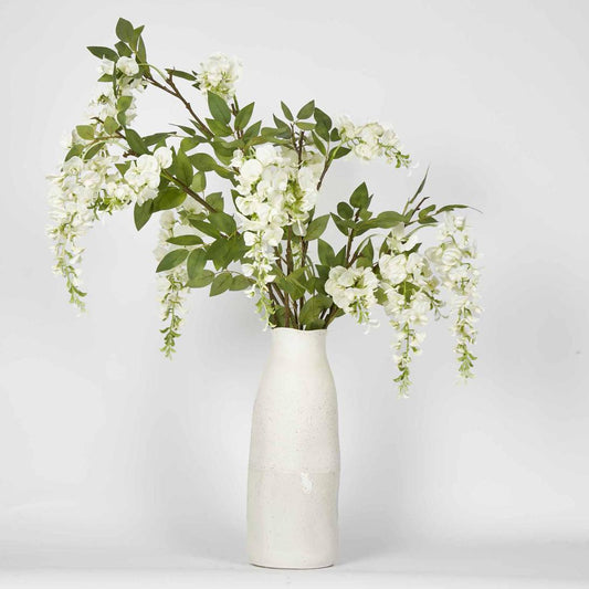 Tuba Wisteria White Floral Arrangement | Luxury home decor and furniture by Home Decor & Co