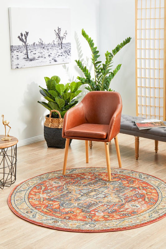 Legacy 850 Terracotta Round Rug, view 2