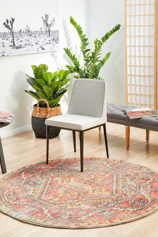 Legacy 856 Crimson Round Rug, view 2