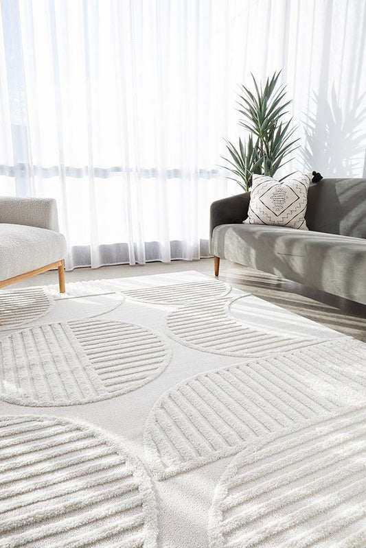 Lotus Leo White Rug, view 2