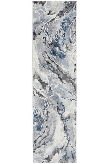 Mineral 222 Blue Runner Rug