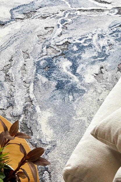 Mineral 222 Blue Runner Rug, view 3