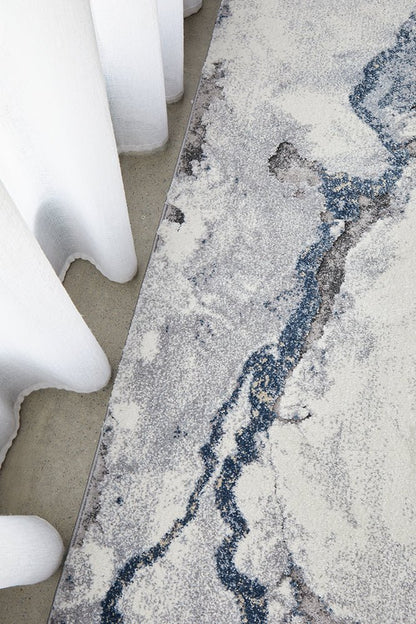 Mineral 222 Blue Runner Rug, view 4