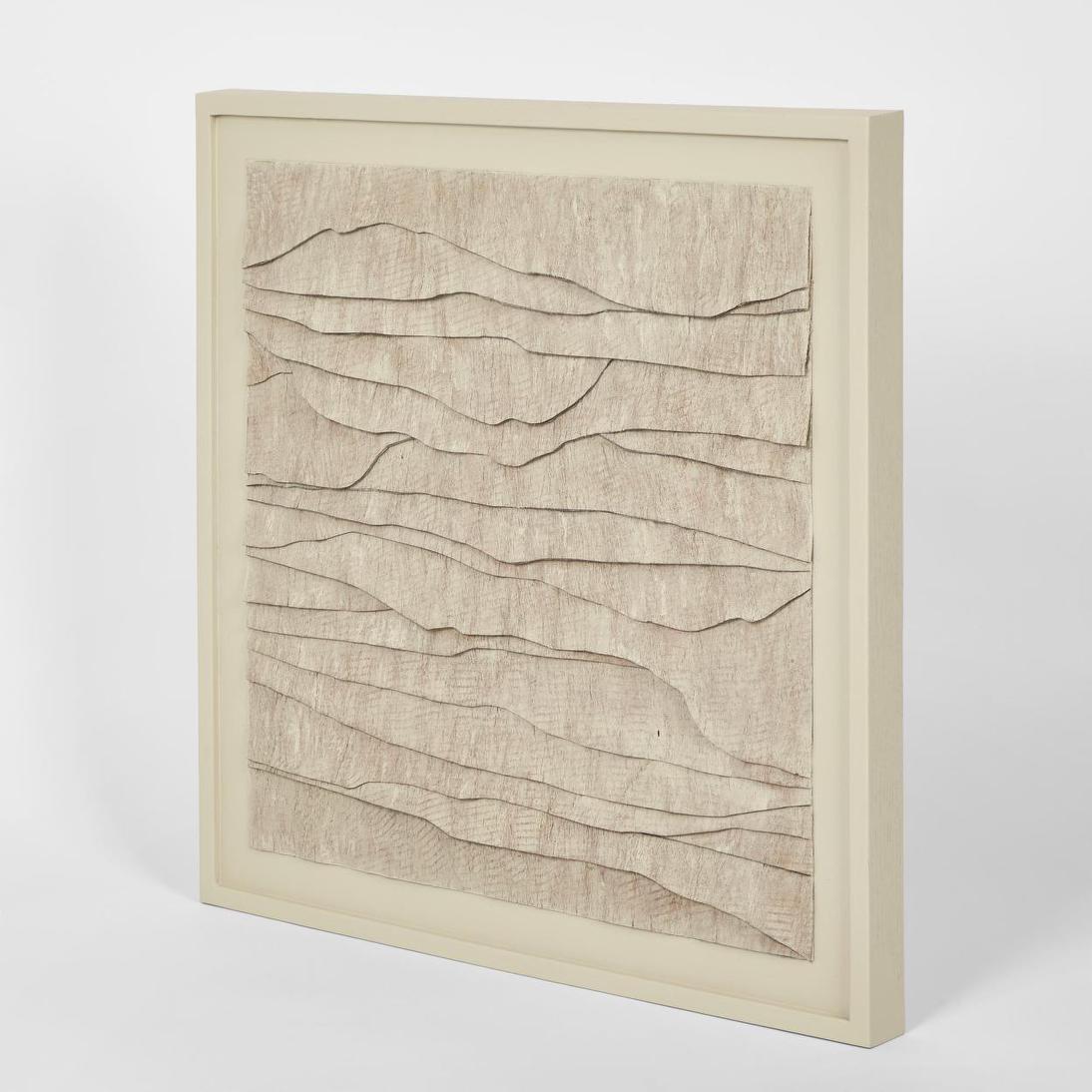 LADRAR Bark Wall Art Square Ecru | Luxury home decor and furniture by Home Decor & Co