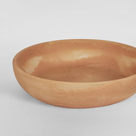 Halo Swirl Resin Serving Bowl Large Peach, view 2