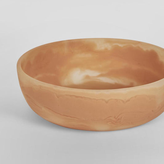 Halo Swirl Resin Serving Bowl Medium Peach, view 2