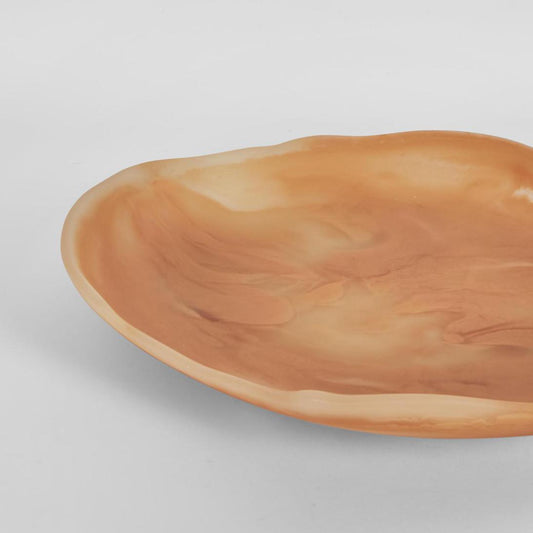 Halo Swirl Resin Serving Platter Medium Peach, view 2