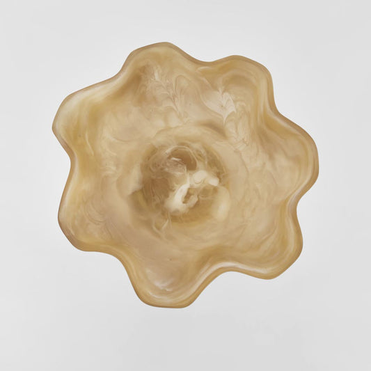 Halo Footed Bowl Swirl Resin Toffee, view 2